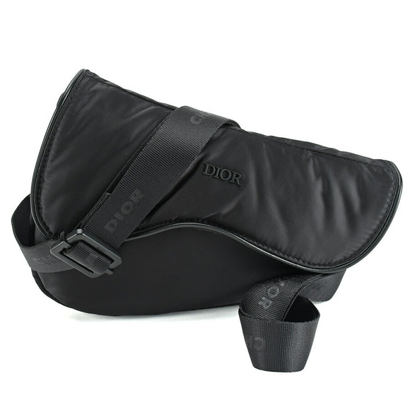 Dior Saddle Bag Crossbody Nylon Black Body - Picture 1 of 7